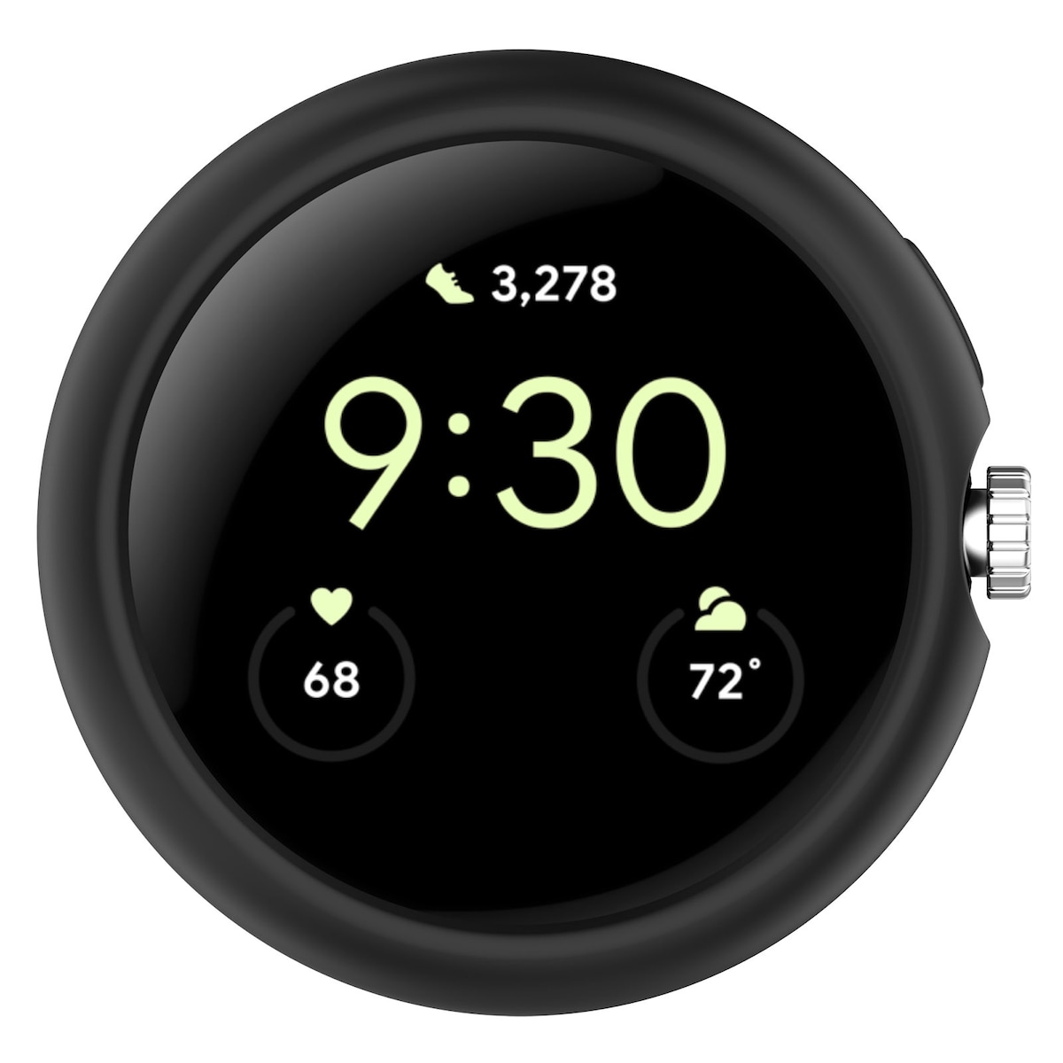PC halvpakke beskyttende deksel for Google Pixel Watch Sort