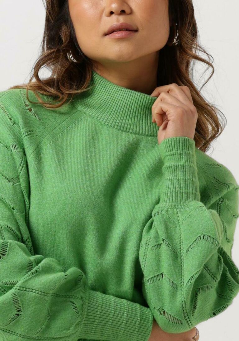 OBJECT groene object coltrui objeva l/s knit pullover