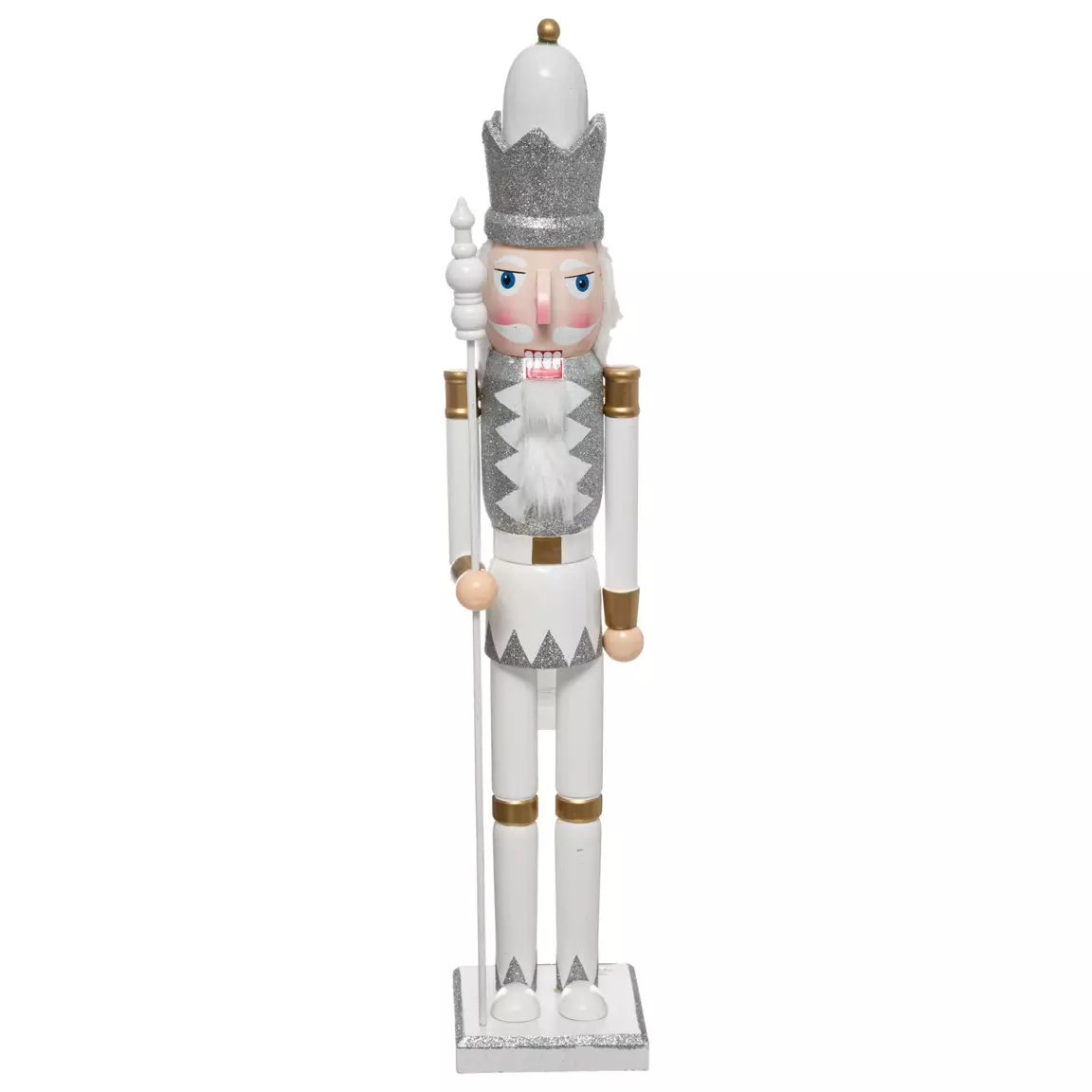 Soldat en bois Casse-noisette (H60 cm) Aksel Argent