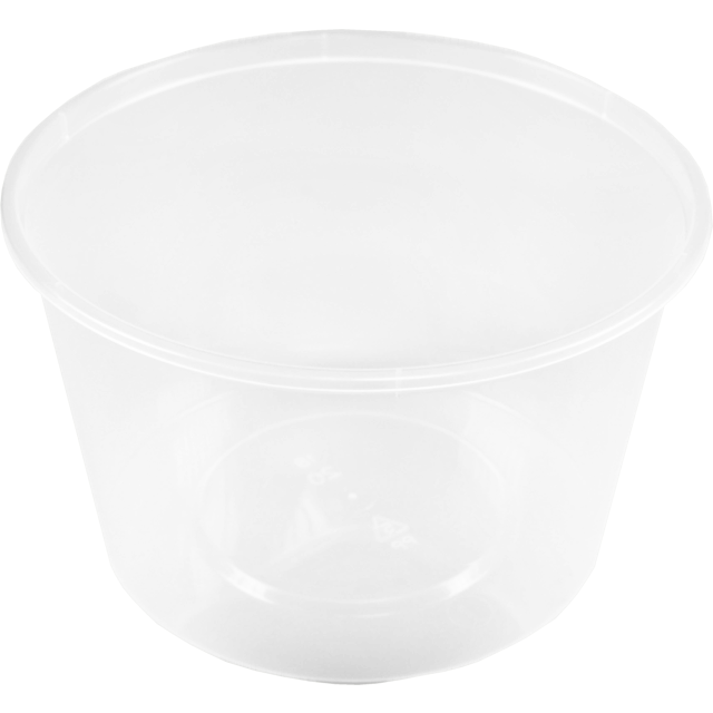 Bak, PP, 520ml, Ø119mm, kunststof cup, 74.5mm, transparant