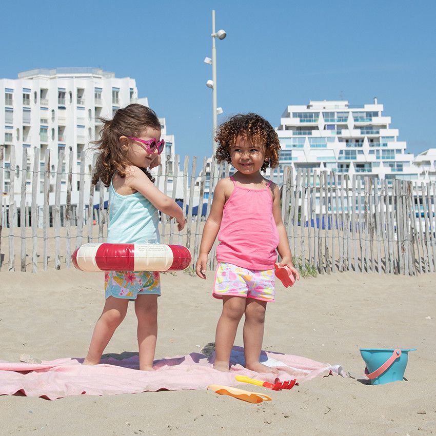 Short imprimé pour bébé fille - Blanc