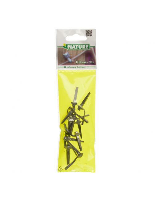 Nature Takkengeleiders - Klim-En Geleide Artikel - 1.1x3.8x3.5 cm Metallic 10 stuks