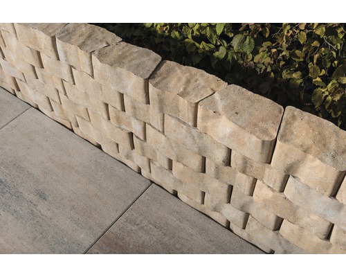 iBrixx Curve zandsteen wandblok 25 x 14/18 x 10 cm