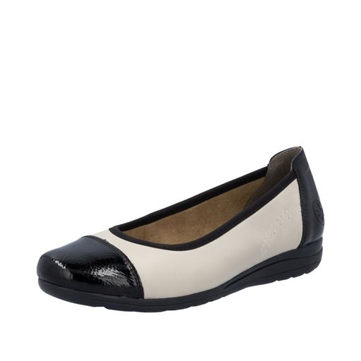 Rieker Ballerinasko, Black/Kreide, 42
