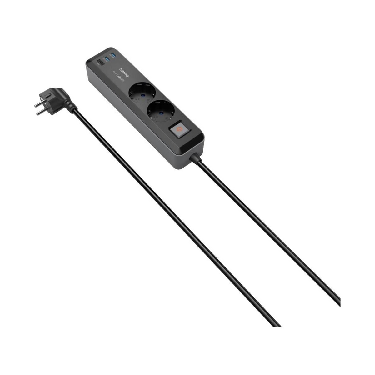 Hama 2-veis grenuttak med USB-lading