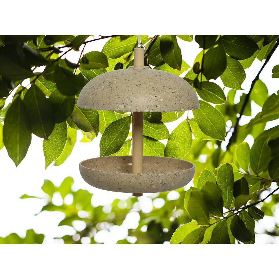 Decoris Vogelvoedersilo - hangend - bamboe - lichtbruin - 25 cm