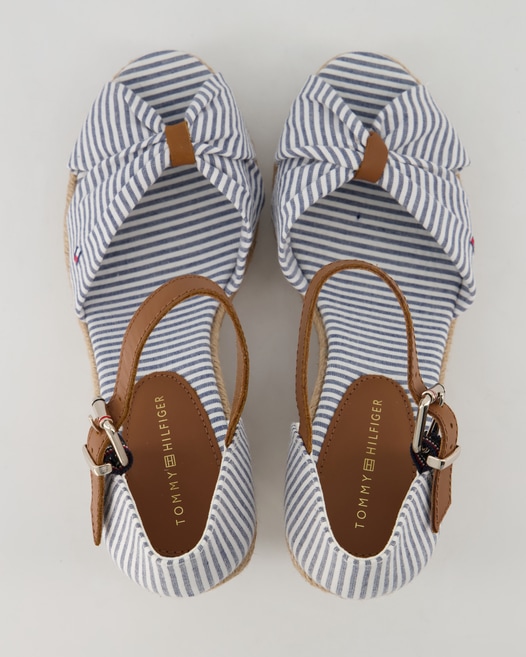 Tommy Hilfiger Seersucker High Wedges in Blau