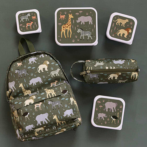 A little lovely company lunchbox set - savanna - 4st