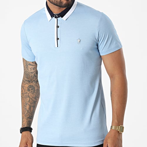 Polo Manches Courtes 570 Bleu Clair Chiné