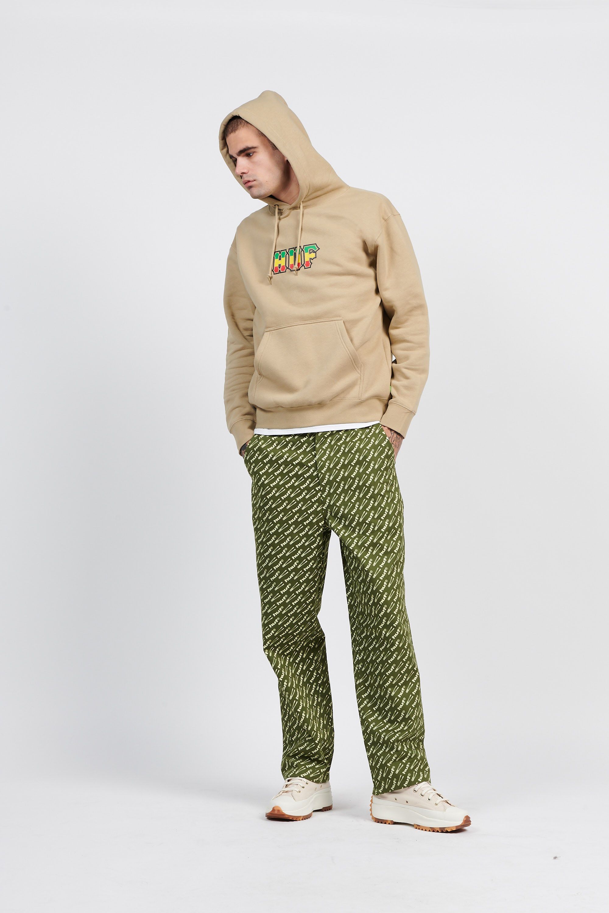 HUF SWEAT RIGHTEOUS HOOD Beige
