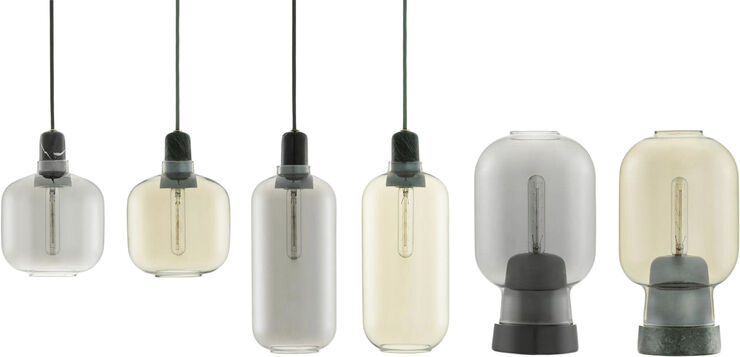 Normann Copenhagen Amp lille smoke/sort Sort