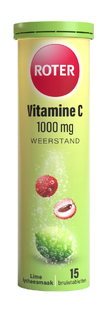 Roter Vitamine C 1000mg Weerstand Lime Lychee Bruistabletten 15ST