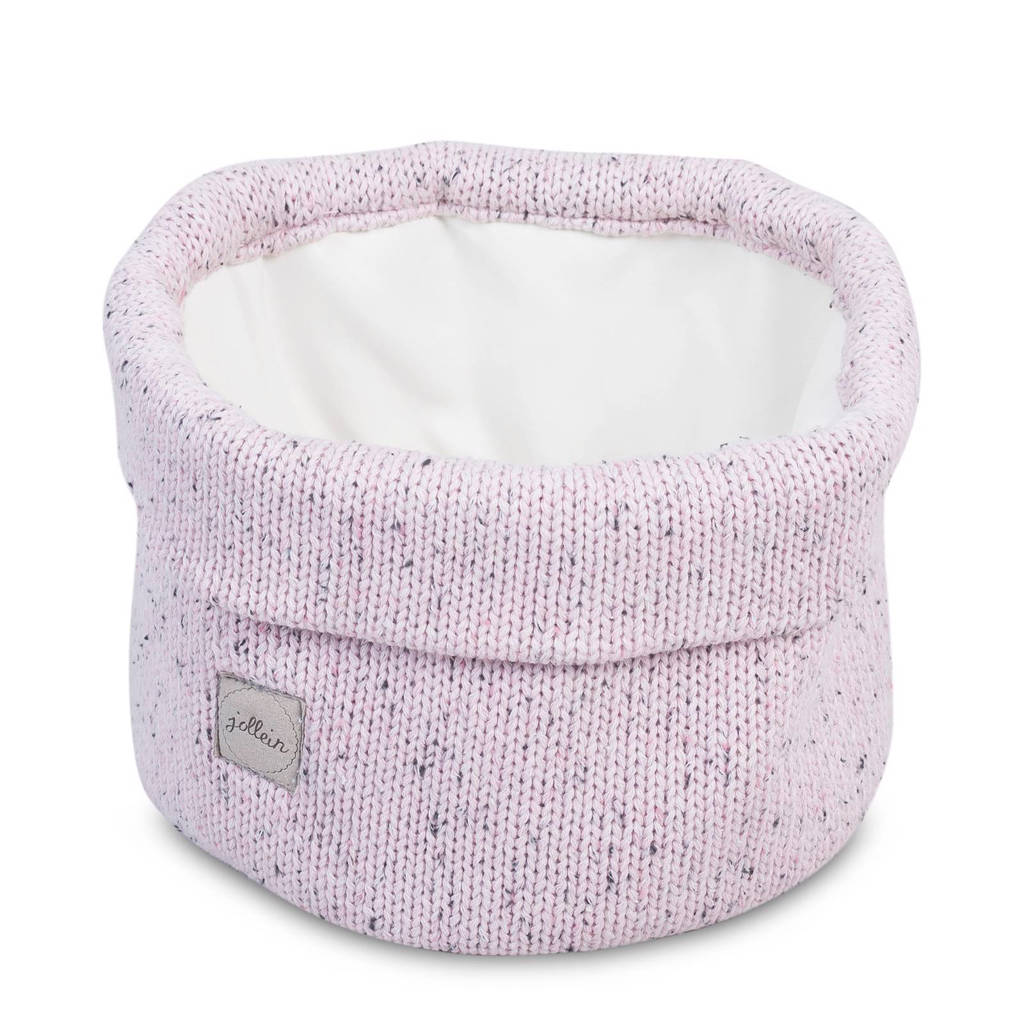Confetti knit mandje vintage pink