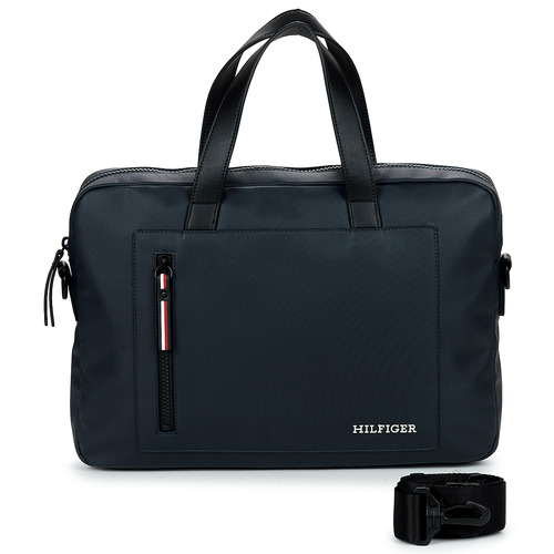 Tommy Hilfiger - TH PIQUE SLIM COMPUTER BAG - Marine