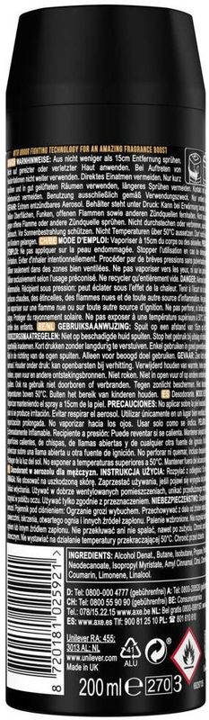 Axe Dark Temptation Deodorant Bodyspray - 6 x 200 ml - Voordeelverpakking