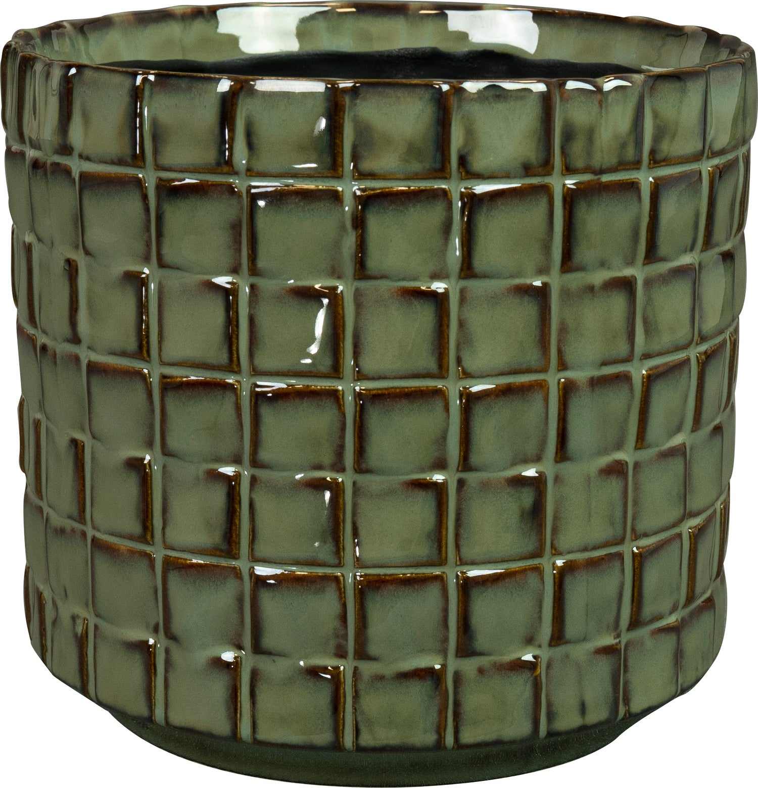 TS bloempot Stian groen D 16 H 15 cm