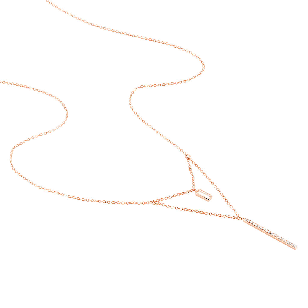Collier Tea Argent Blanc Oxyde De Zirconium