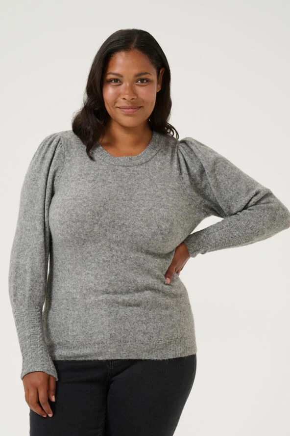 Kaffe Curve KCamalia Knit Pullover Grey melange