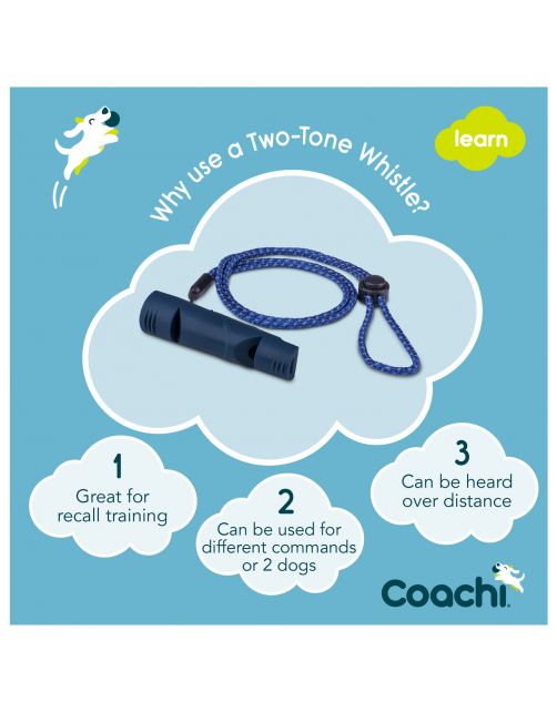 Coachi Two-Tone Whistle Hondenfluit - Hondenopvoeding - Navy
