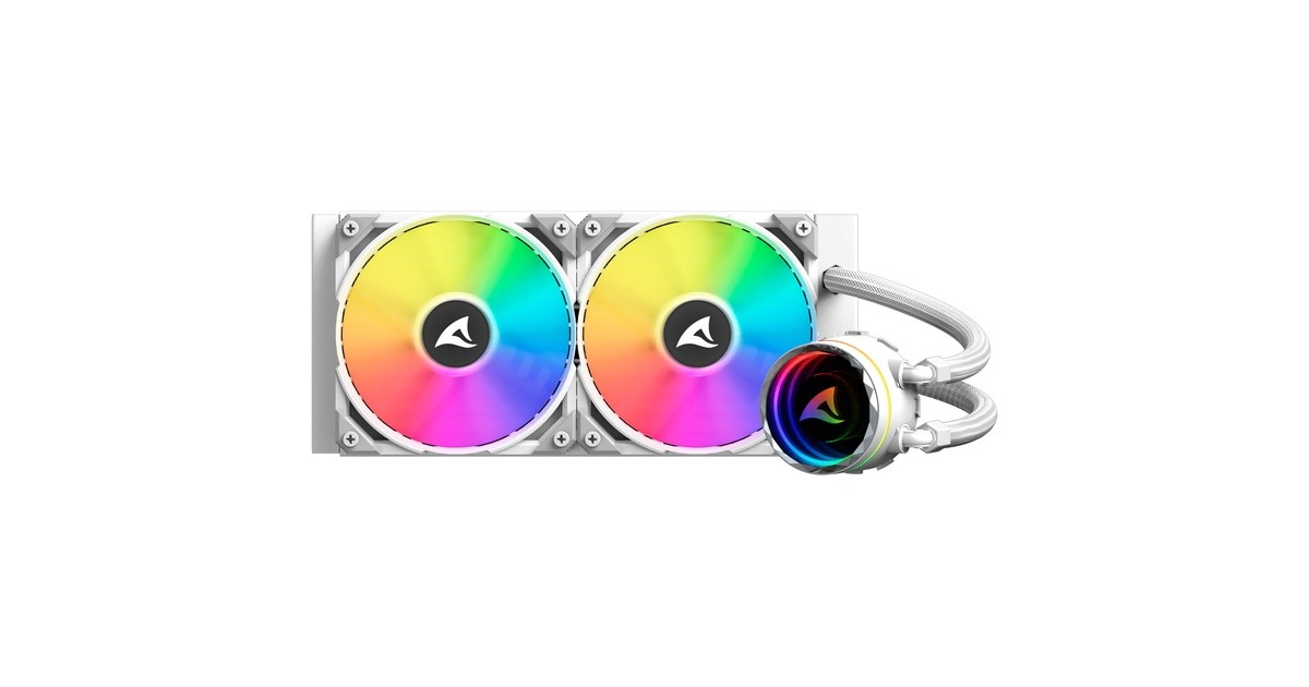 SharkoonS80 RGB White waterkoeling  (Wit, 4-pins PWM fan-connector)