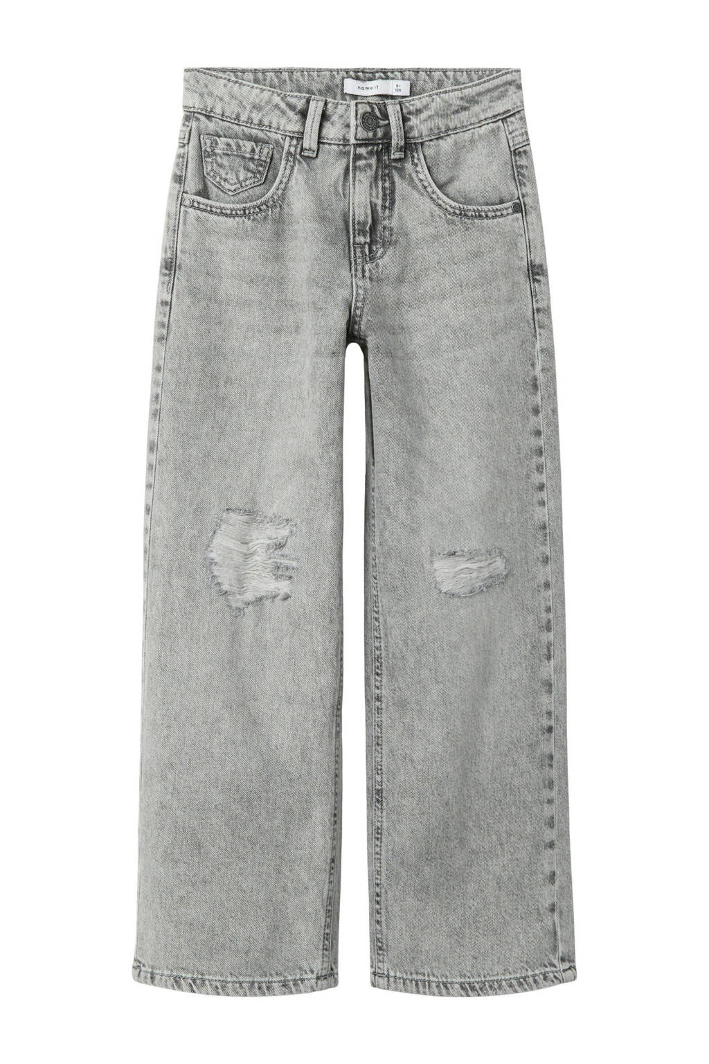 NAME IT wide leg jeans NKFROSE light grey denim
