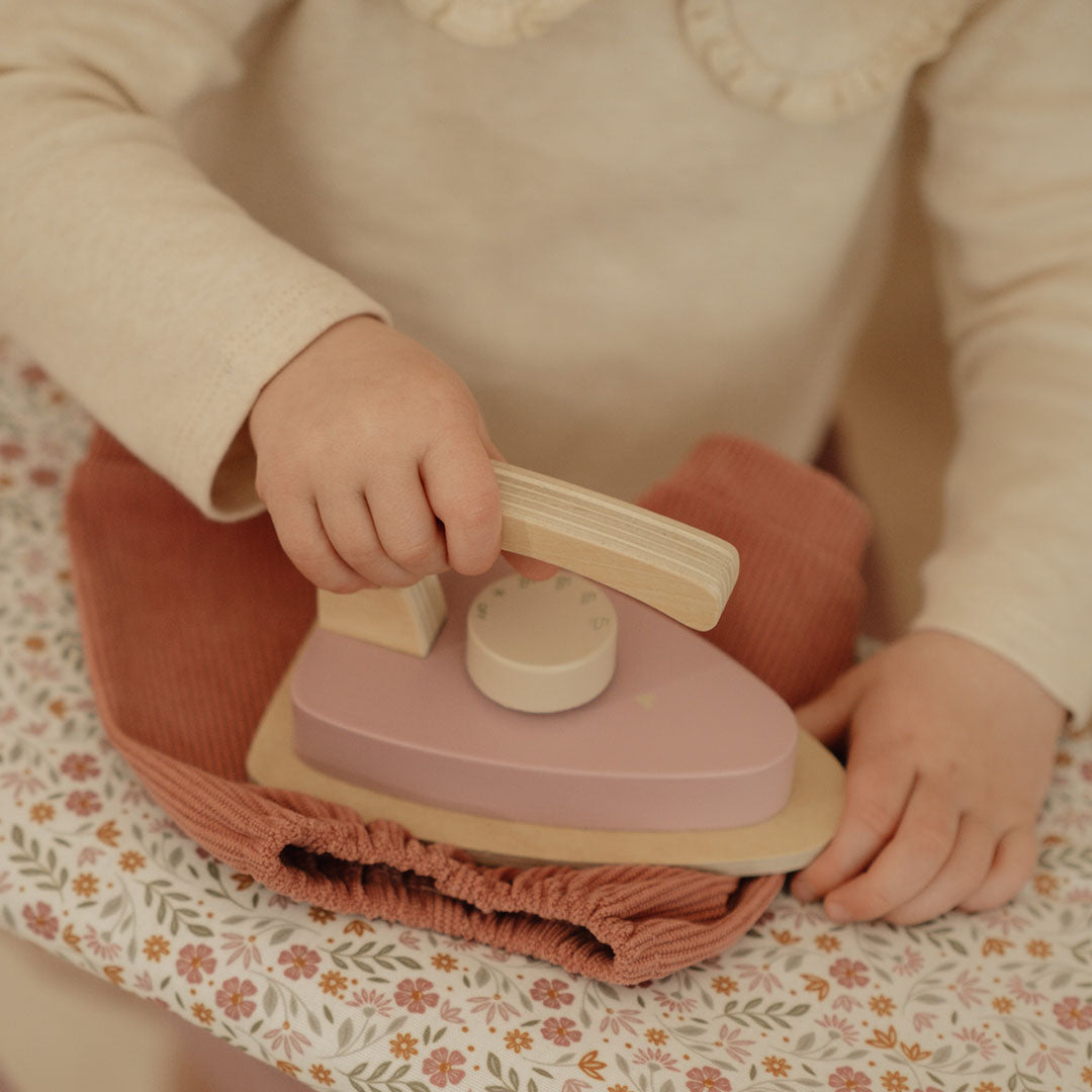 little dutch strijkplank met strijkijzer - roze