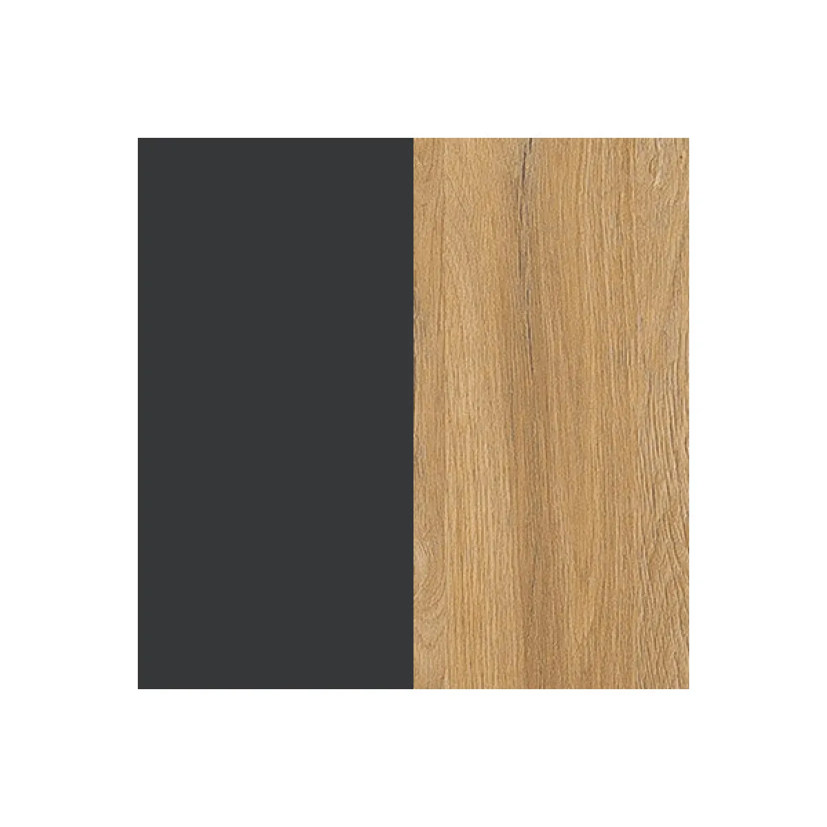 Dansmamaison Table de chevet gauche - Chêne/Gris