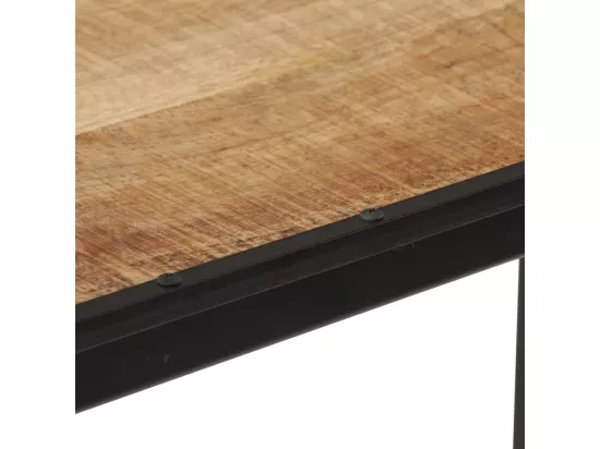 Table de bar 110x55x107 cm bois de manguier massif brut