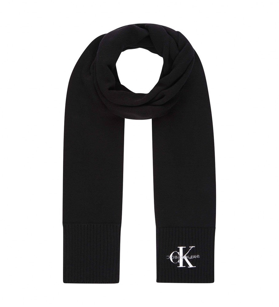 Calvin Klein Jeans Bufanda Monologue Bordado preto