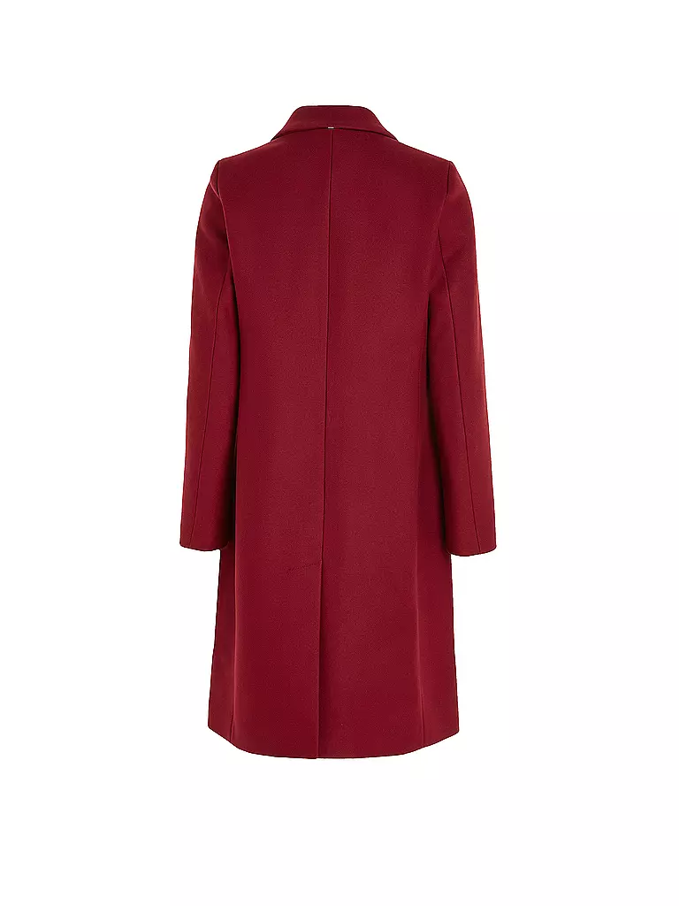 TOMMY HILFIGER Wollmantel  dunkelrot