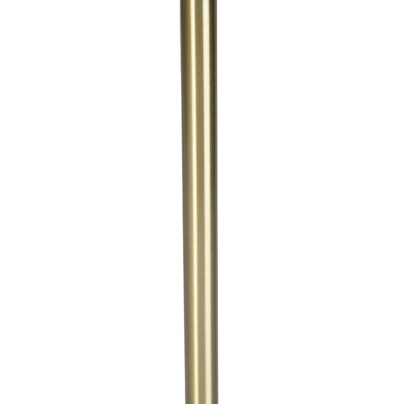 Klassieke vloerlamp messing met zwarte kap 40 cm - Simplo