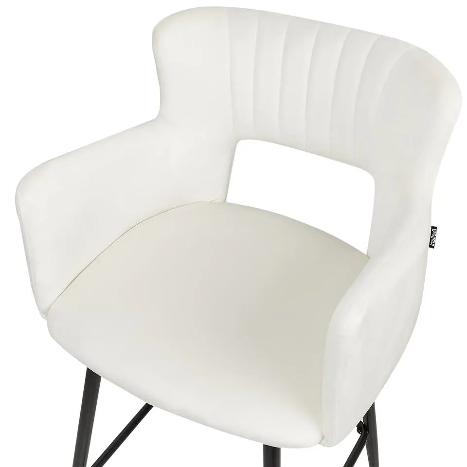 SANILAC - Barkruk set van 2 - Wit - Fluweel