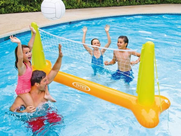 Oppblåsbart volleyballsett flytende bassengnett INTEX 56508