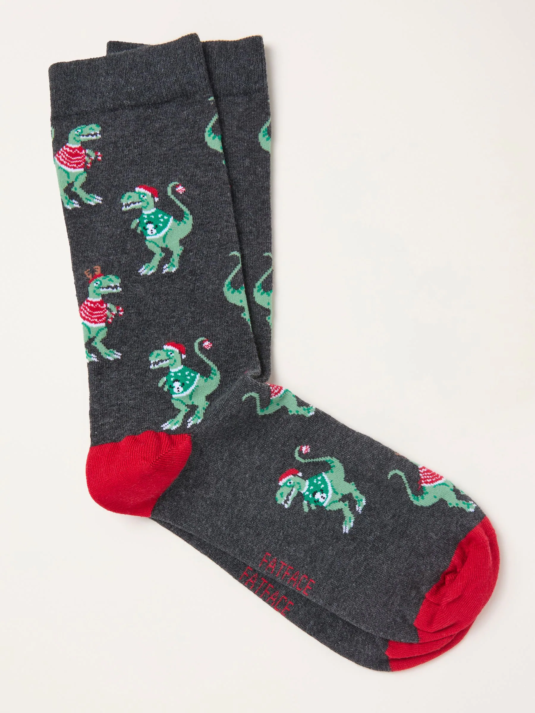 FatFace Festive Dinosaur Socks