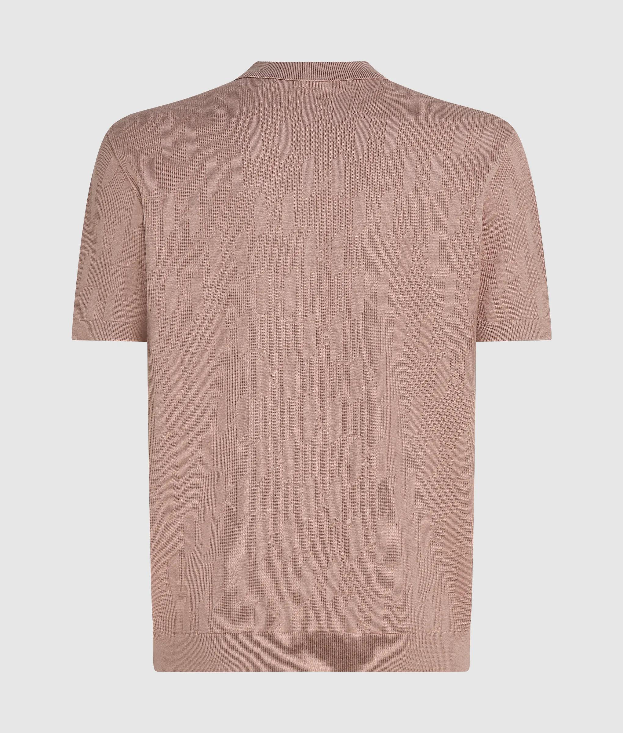 Monogram poloshirt met rits