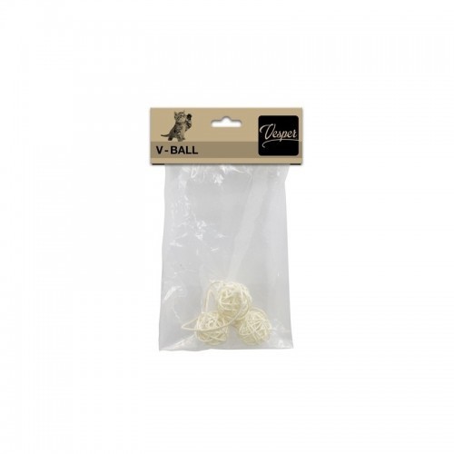Bola de vime Catit Vesper para gatos, branca
