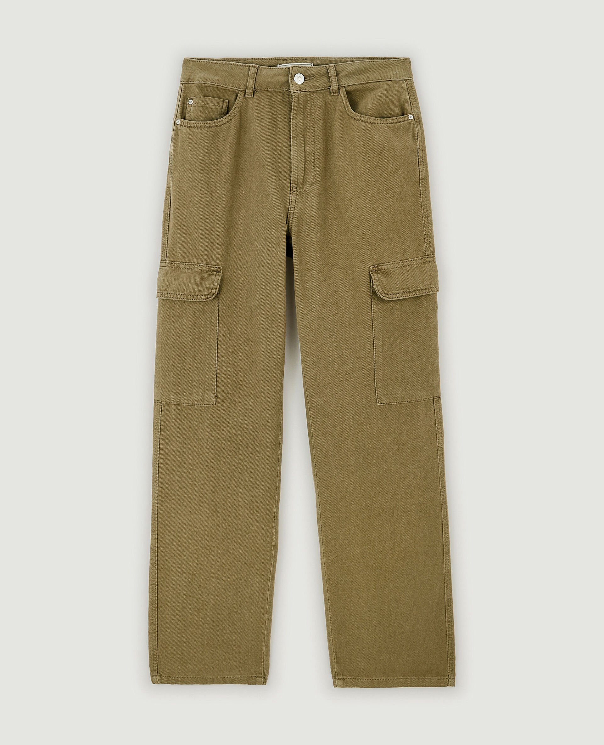 Jean cargo droit - Vert kaki