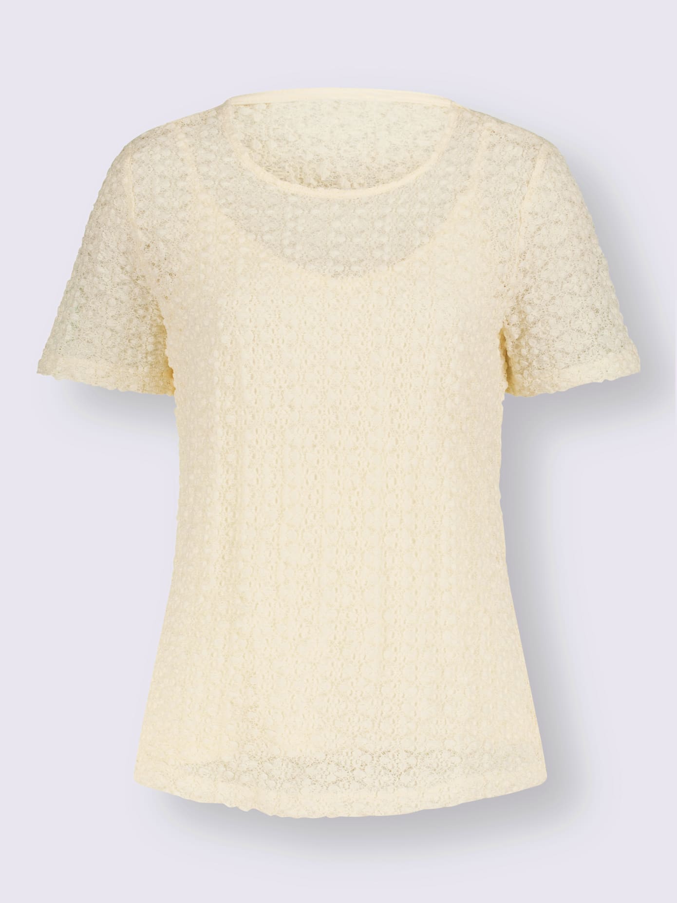 T-shirt dentelle élastique