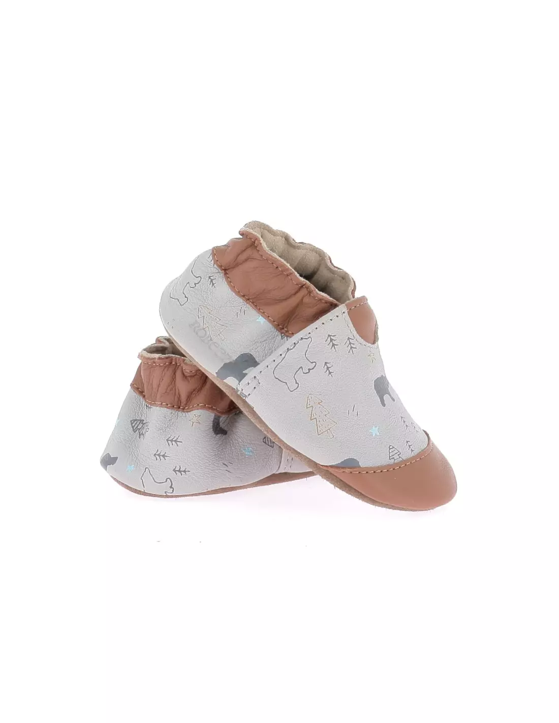 ROBEEZ WINTERING BEAR - Pantoufles & chaussons Grisclaircamel