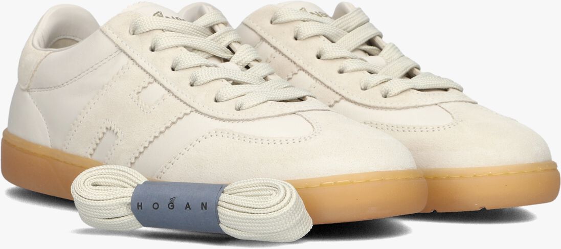 beige hogan lage sneakers cool allacciato h
