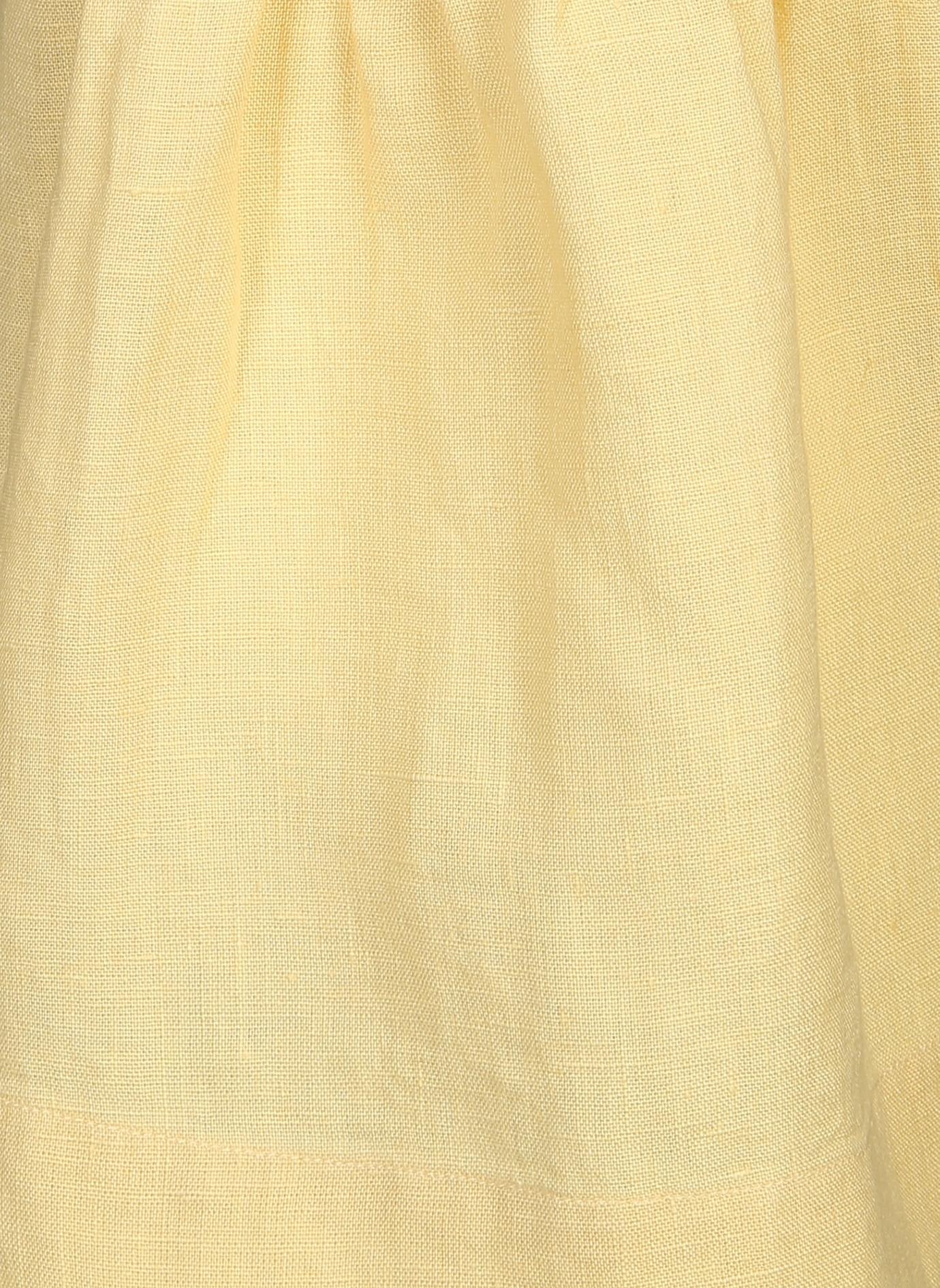 Kurzarmkleid DRUSS aus Leinen in banana