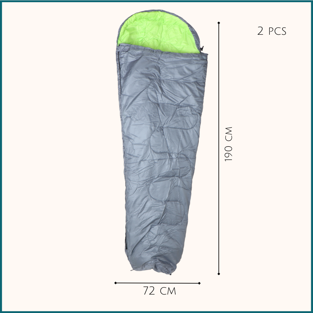 HIXA polyester set van 2 slaapzakken - Green