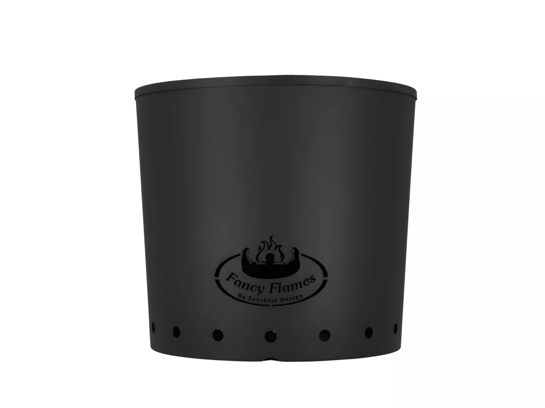 Brasero à pellets en acier - Noir - D 40 x H 35,5 cm