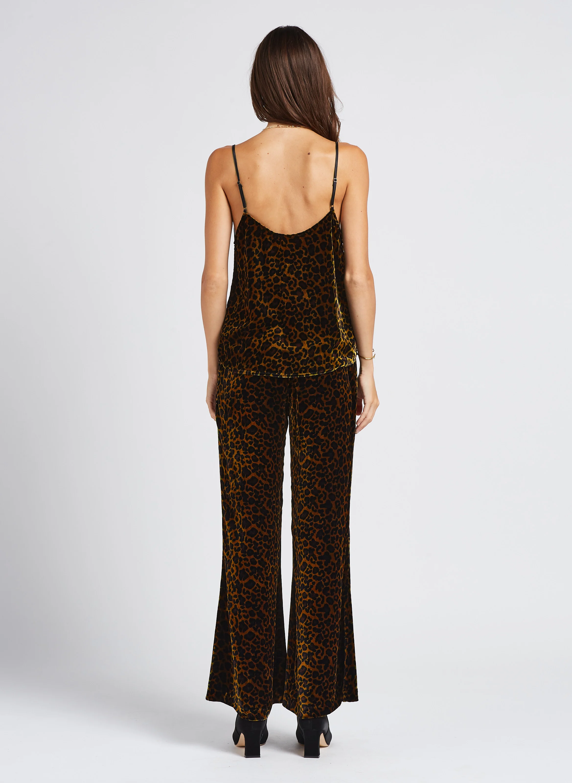 TORA - Pantalon droit à imprimé léopard| Multicolore