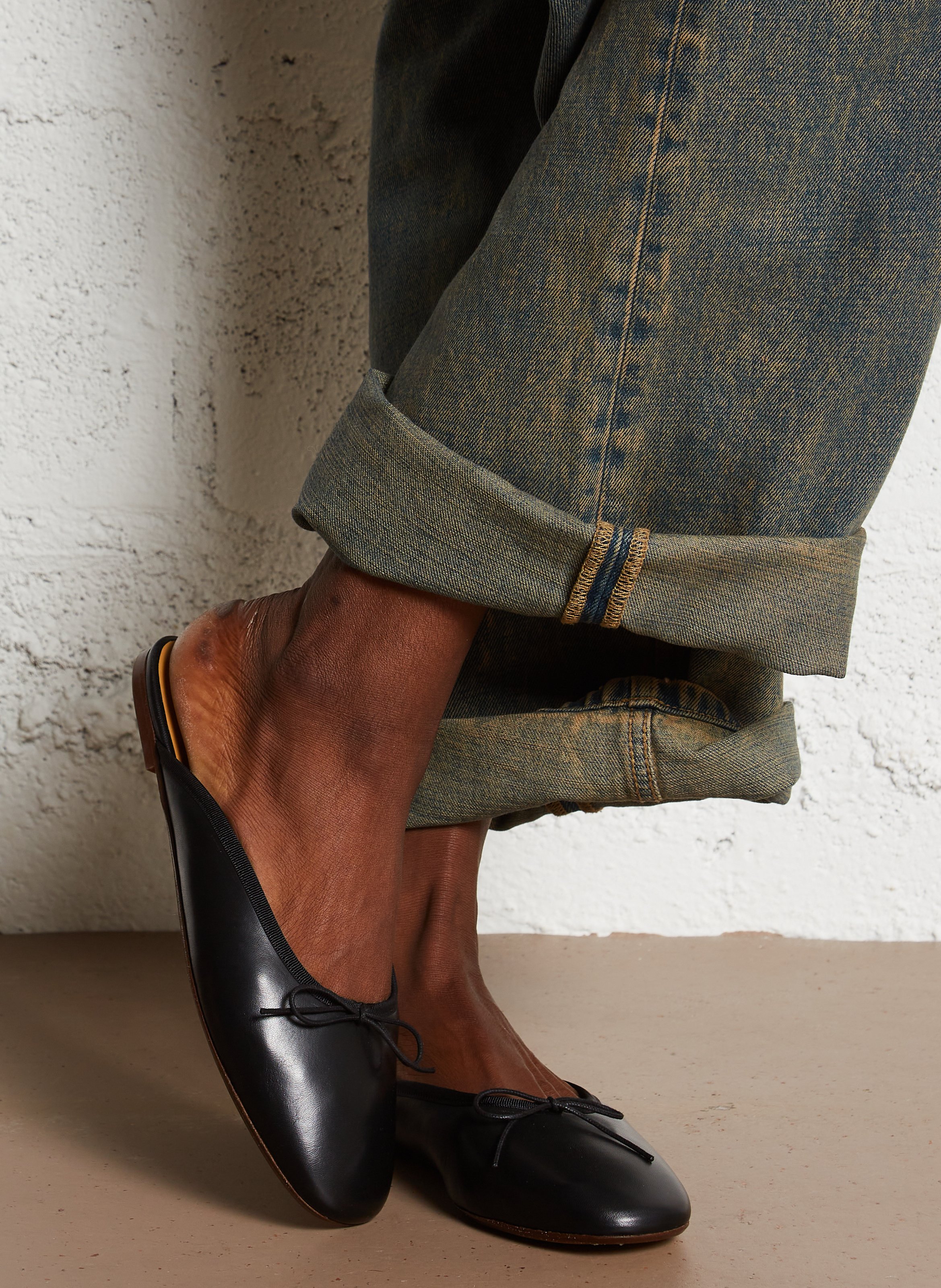 N°123 - Mules en cuir | Noir