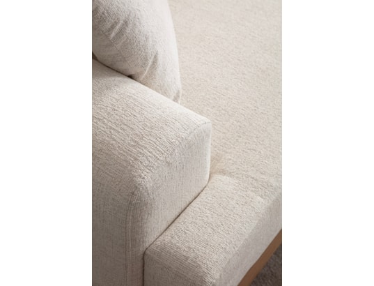 CONCEPT1 - Canapé tissu Eti Oak 3 places blanc 220 x 98 x h78