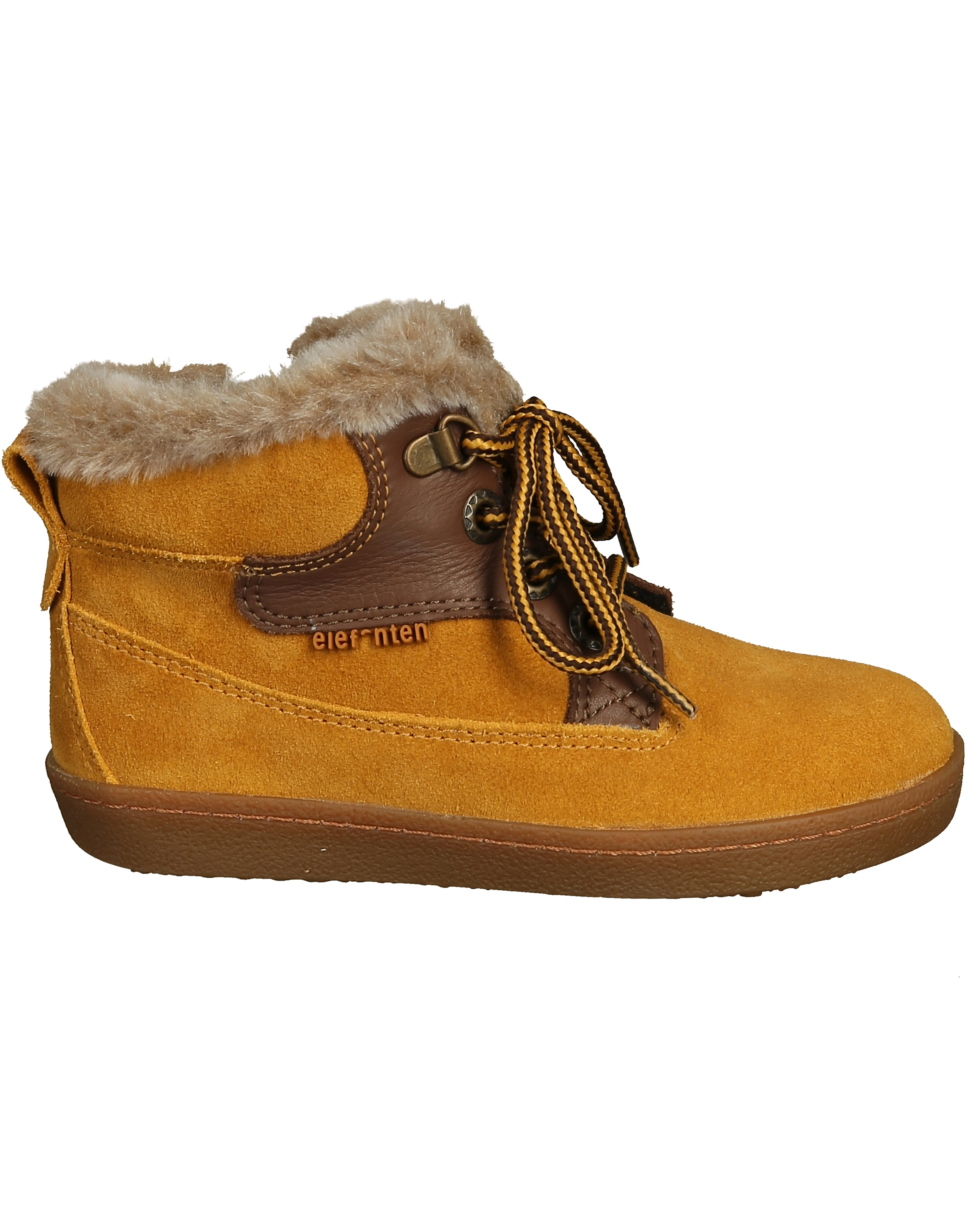 Leder-Schnürstiefel MERLIN MAX gefüttert in giallone/toffee