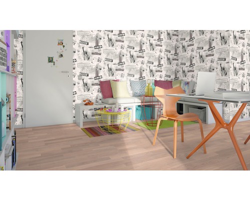 Parket 13.0 Eiken Lichtbeige Scheepsdek 3-Strook Geëgaliseerd Wit Geolied