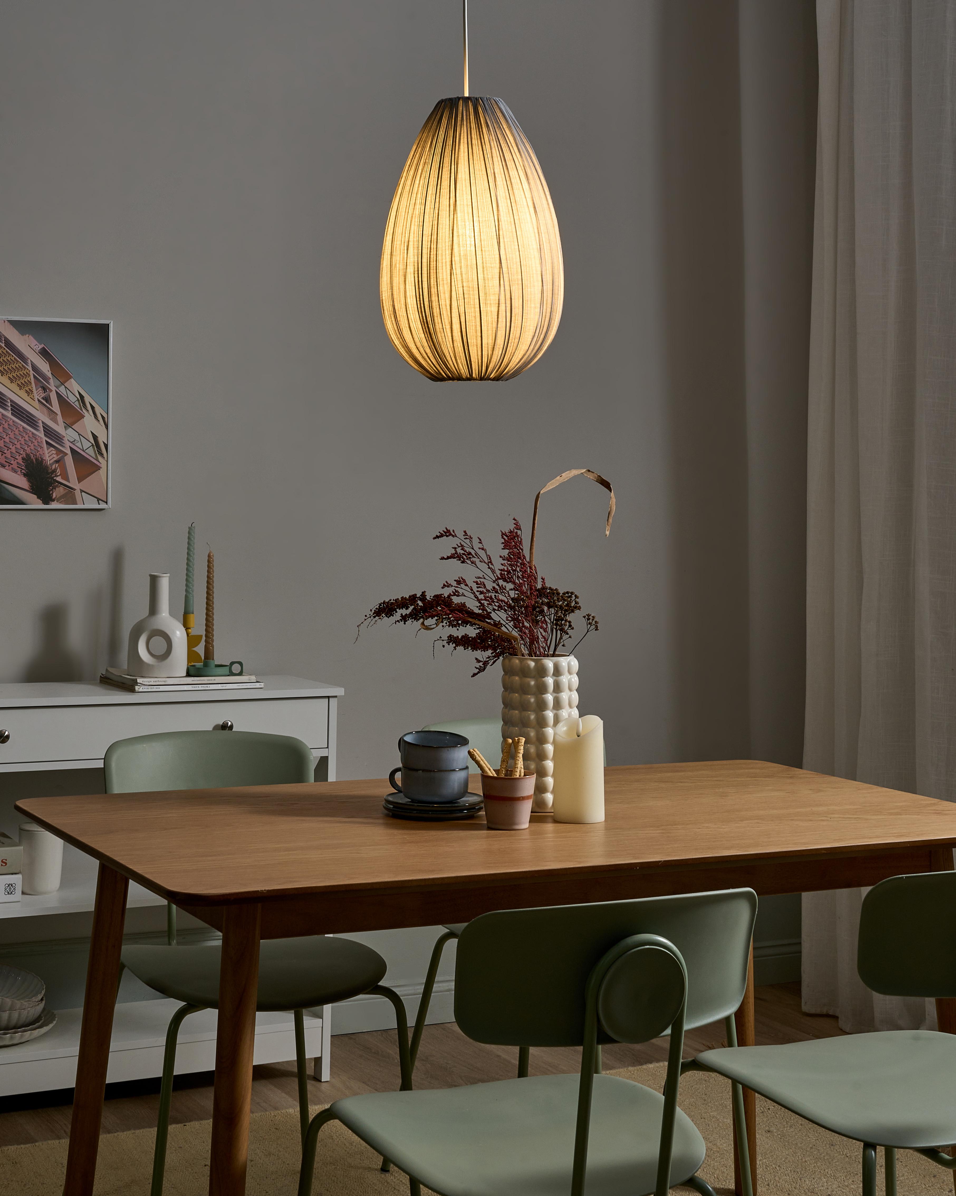 Hanglamp GERA Stof Grijs