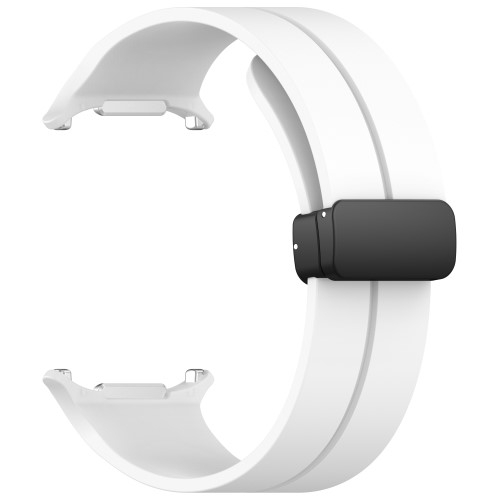 Samsung Galaxy Watch Ultra (47mm) Silikon Armband mit Magnet-Verschluss (Gelenkumfang: 140-215mm) - Weiss